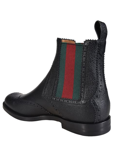 gucci black mens rubber boots|gucci heeled ankle boots.